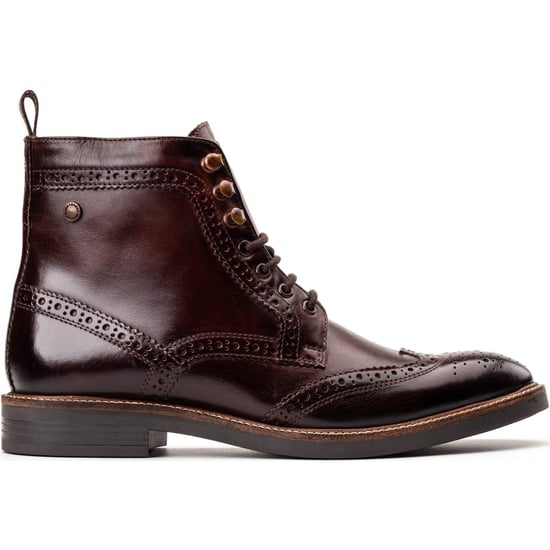 Base London Bristol Lederschuhe Für Männer In Verbranntem Braun Mit Brogue Muster - Image 5