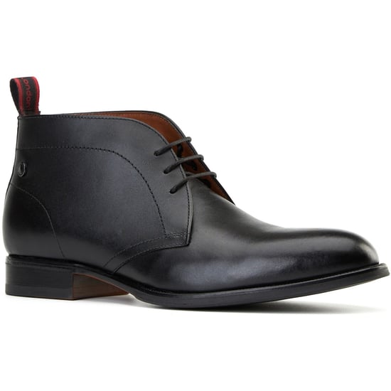 Base London Wallis Herren Schwarze Leder Knöchelstiefel - Image 1