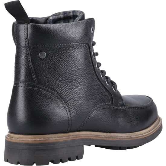 Hunter Shaws Ankle Boot Herren Schwarze Leder Knöchelstiefel - Image 2