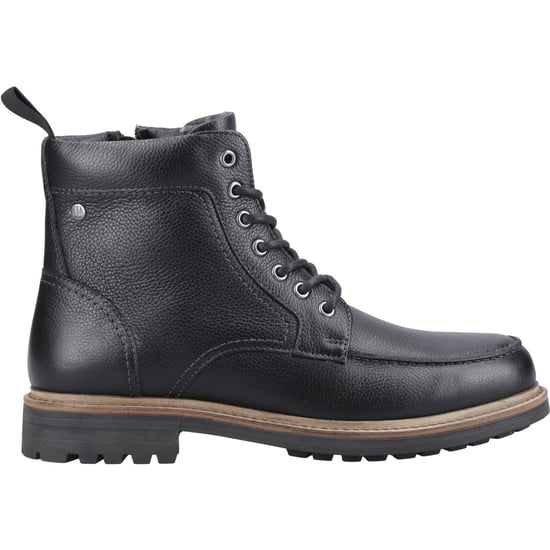 Hunter Shaws Ankle Boot Herren Schwarze Leder Knöchelstiefel - Image 5