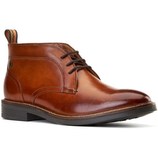 Base London Lincoln Leder Herren Stiefeletten in verbranntem Tan - Image 1