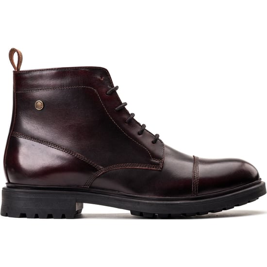 Base London Boulton Leder Herren Bordo Stiefeletten - Image 5