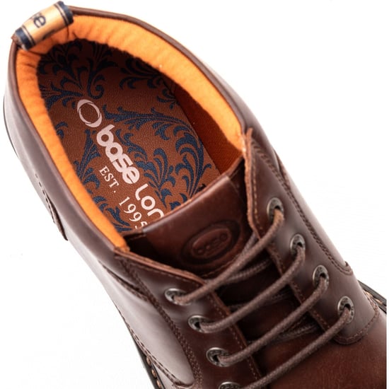 Base London Cobalt Herren Leder Stiefeletten In Braun - Image 6
