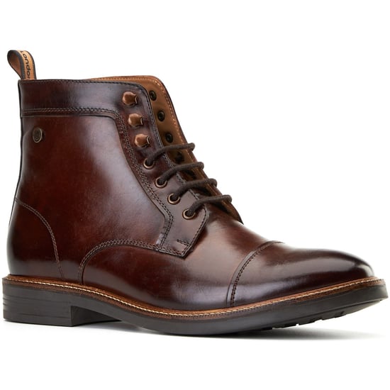 Base London Plymouth Herren Leder Stiefeletten In Braun - Image 1