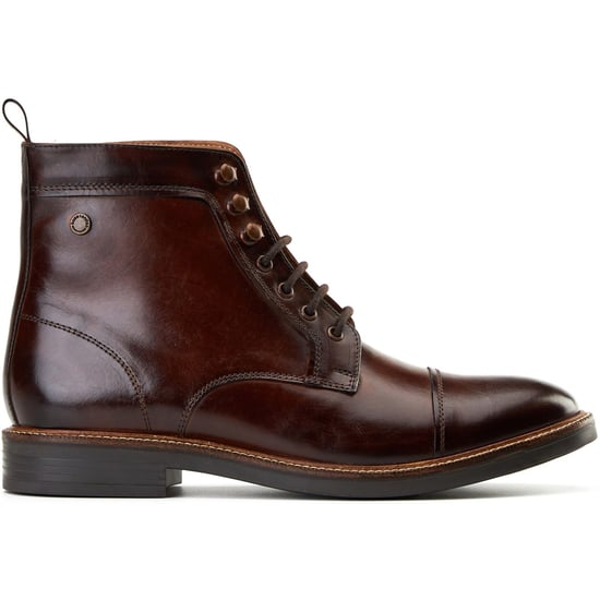 Base London Plymouth Herren Leder Stiefeletten In Braun - Image 5