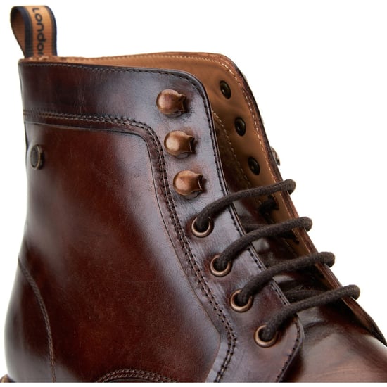 Base London Plymouth Herren Leder Stiefeletten In Braun - Image 6