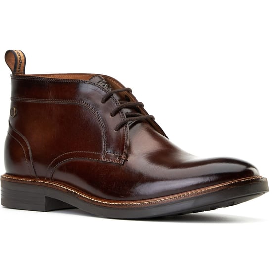 Base London Lincoln Leder Herren Stiefel in Gebranntem Braun - Image 1