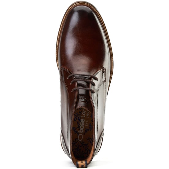 Base London Lincoln Leder Herren Stiefel in Gebranntem Braun - Image 4