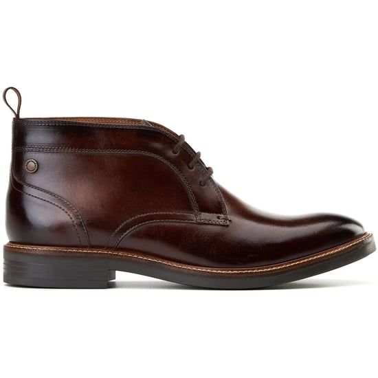 Base London Lincoln Leder Herren Stiefel in Gebranntem Braun - Image 5