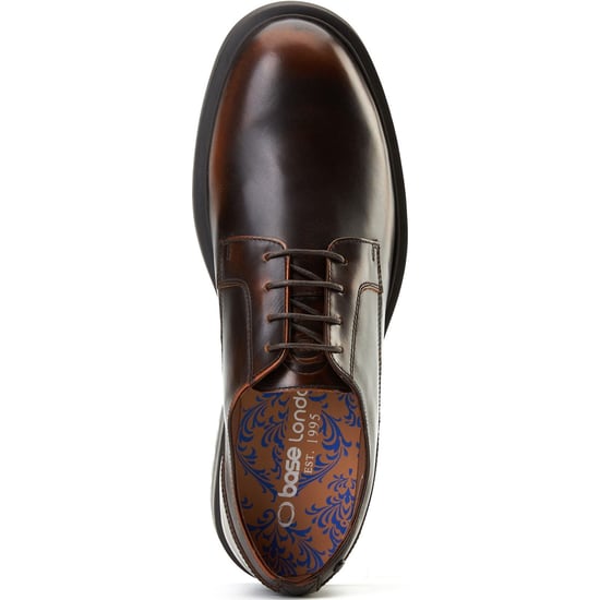 Base London Locke Leder Herren Schnürschuhe Braun - Image 4