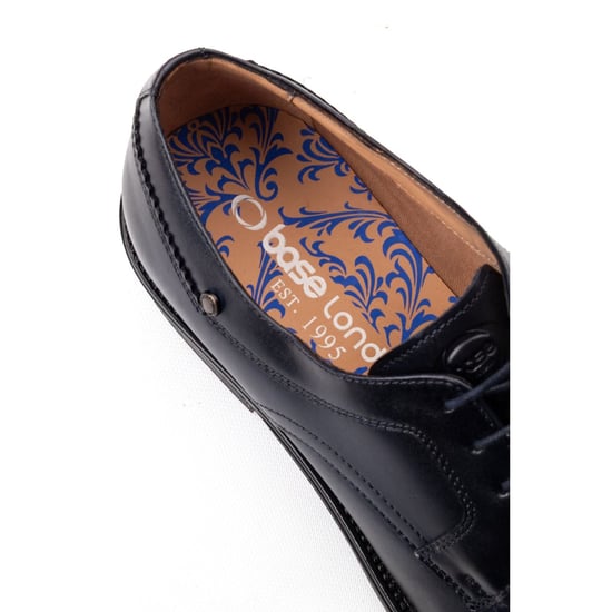 Base London Sleeve Leder Herren Schnürschuhe in Marineblau - Image 6