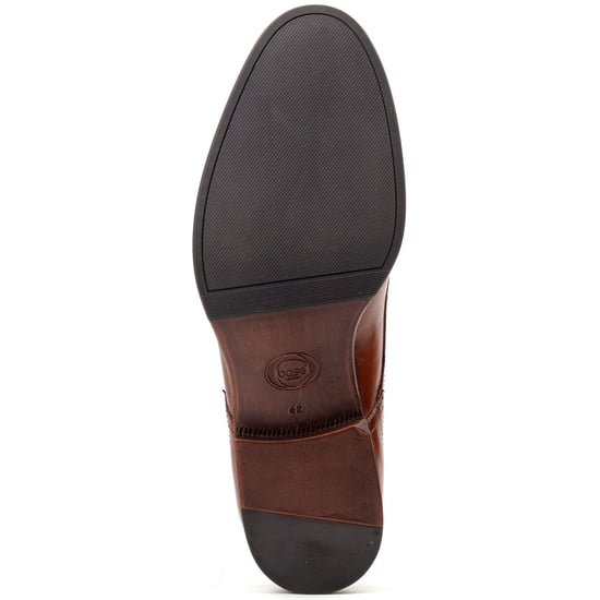 Base London Edison Leder Herren Schnürschuhe In Verbrannter Tan-farbe - Image 3