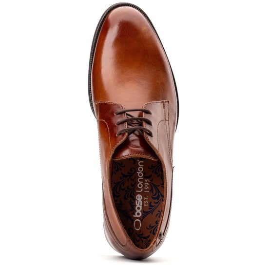 Base London Edison Leder Herren Schnürschuhe In Verbrannter Tan-farbe - Image 4