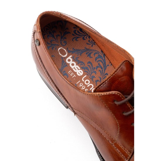 Base London Edison Leder Herren Schnürschuhe In Verbrannter Tan-farbe - Image 6