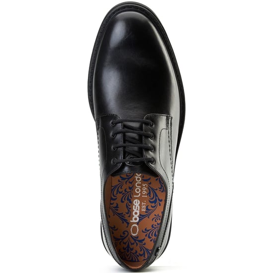Base London Durham Leder Herren Schnürschuhe Schwarz - Image 4