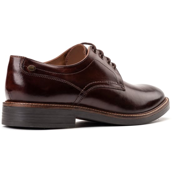 Base London Durham Leder Herren Schnürschuhe in verbranntem Braun - Image 2
