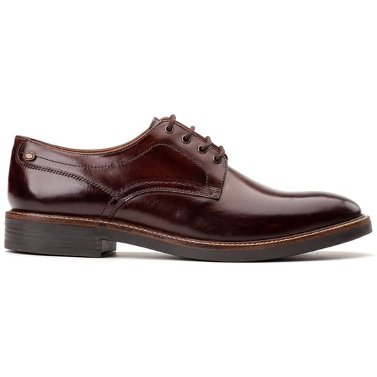 Base London Durham Leder Herren Schnürschuhe in verbranntem Braun - Image 5