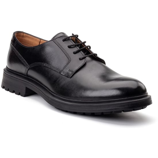 Base London Locke Leder Herren Schwarze Schnürschuhe - Image 1
