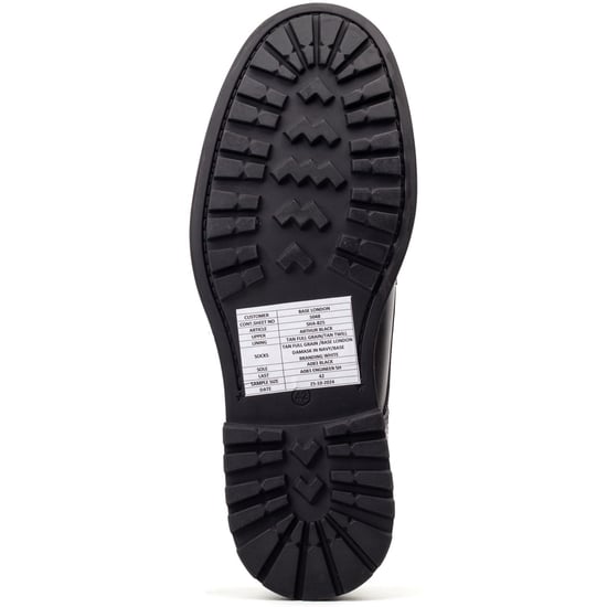 Base London Locke Leder Herren Schwarze Schnürschuhe - Image 3