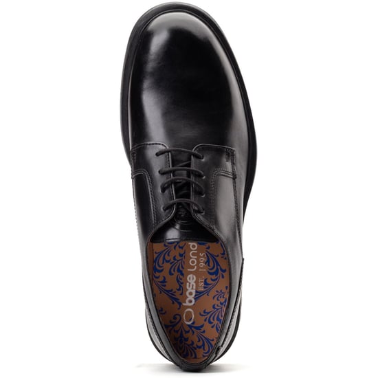 Base London Locke Leder Herren Schwarze Schnürschuhe - Image 4