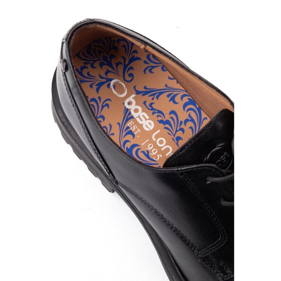 Base London Locke Leder Herren Schwarze Schnürschuhe - Image 6