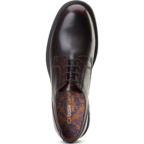 Base London Locke Leder Herren Bordo Schnürschuhe - Image 4