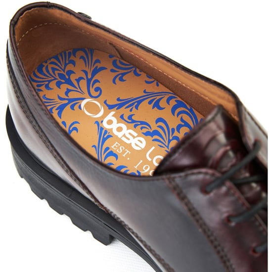 Base London Locke Leder Herren Bordo Schnürschuhe - Image 6