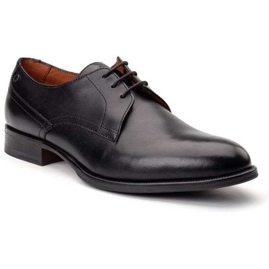 Base London Edison Herrenschuhe Aus Schwarzem Leder Mit Schnürung - Image 1
