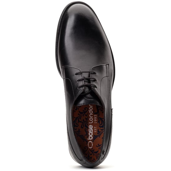 Base London Edison Herrenschuhe Aus Schwarzem Leder Mit Schnürung - Image 4