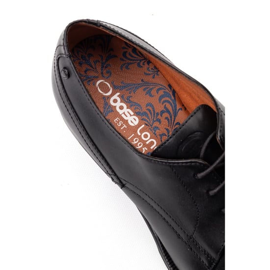 Base London Edison Herrenschuhe Aus Schwarzem Leder Mit Schnürung - Image 6
