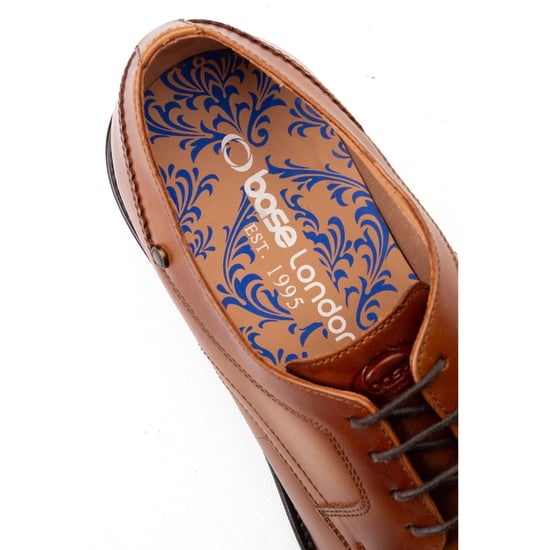 Base London Sleeve Leder Herren Schnürschuhe in Tan - Image 6