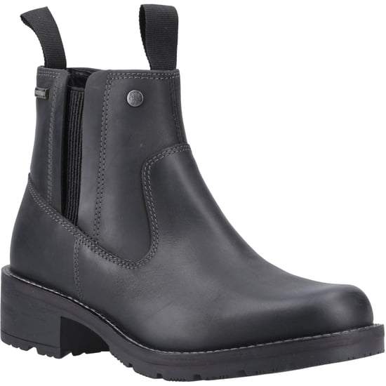 Hunter Skye Dealer Boot Damen Schwarze Lederstiefel - Image 1