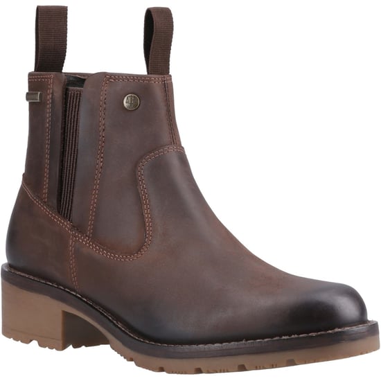 Hunter Skye Händlerstiefel Leder Damen braune Stiefel - Image 1