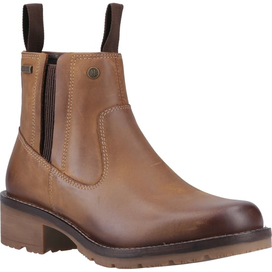 Hunter Skye Händlerstiefel Leder Damen Dunkelbraun Stiefel - Image 1