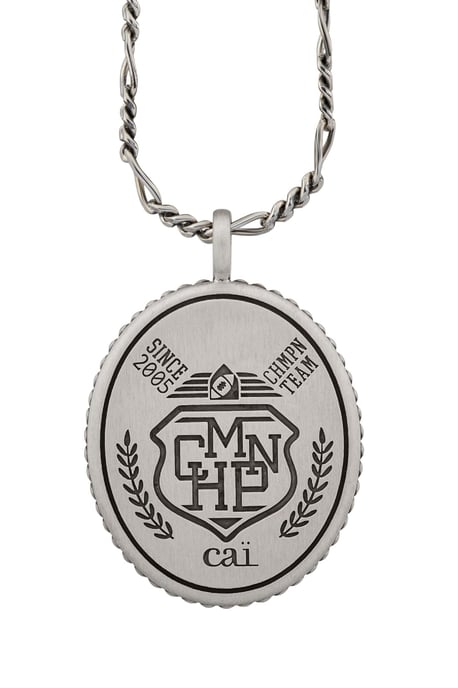 cai Anhänger mit Kette 925/- Silber satiniert oxidiert Champion Wappen - Image 1