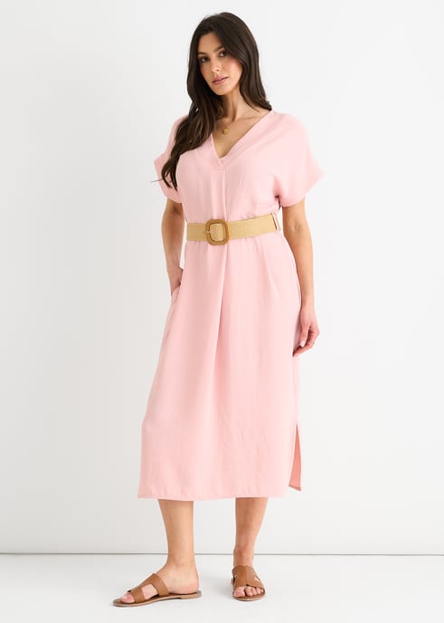 Blush Air Flow Übergroßes Kleid mit Gürtel - Image 1