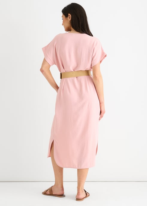 Blush Air Flow Übergroßes Kleid mit Gürtel - Image 4