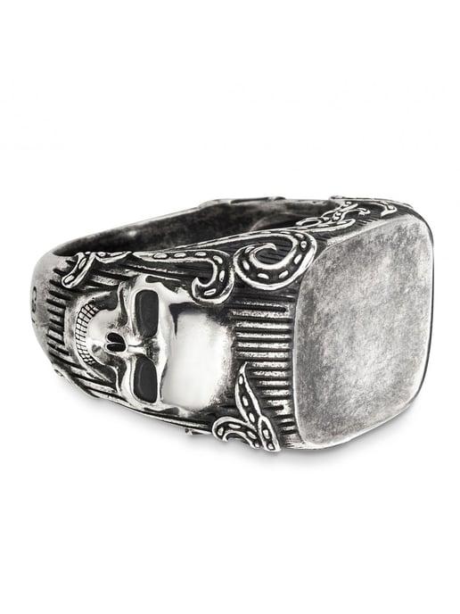 cai Ring 925/- Sterling Silber matt-oxidiert Totenkopf - Image 1