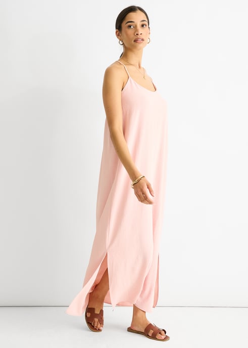Blush Strappy Cross Back Airflow Kleid in Übergröße - Image 3