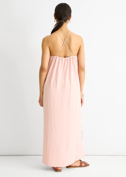 Blush Strappy Cross Back Airflow Kleid in Übergröße - Image 4