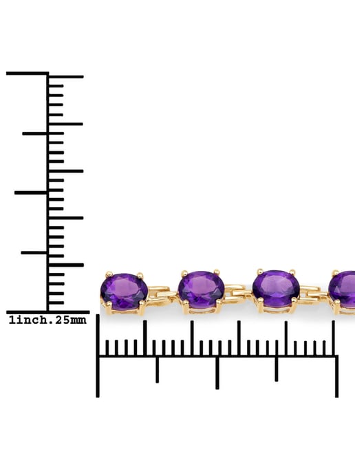 Vira Jewels Armband 925-Sterling Silber vergoldet Glänzend Amethyst lila - Image 4
