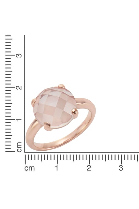 Jamelli Ring 925 Sterling Silber rosé-vergoldet mit echtem Rosenquarz 12mm - Image 4