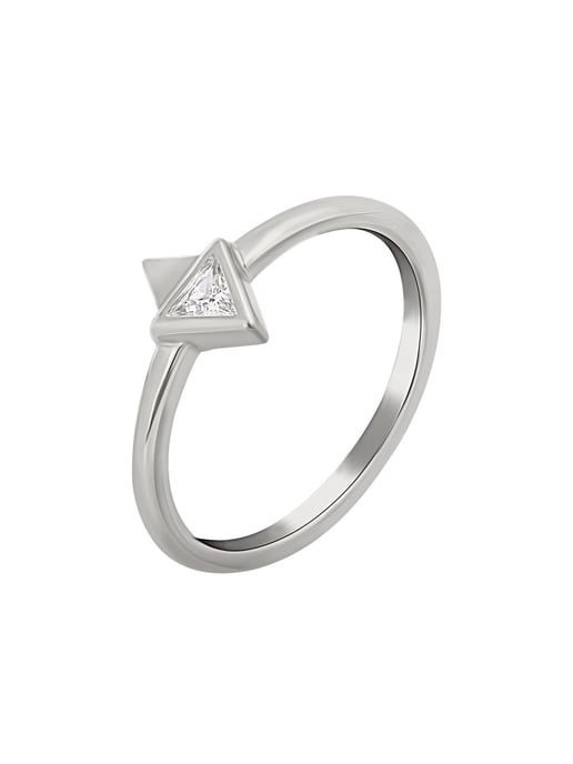 cai Ring 925 Silber rhodiniert mit Zirkonia Dreieck - Image 3
