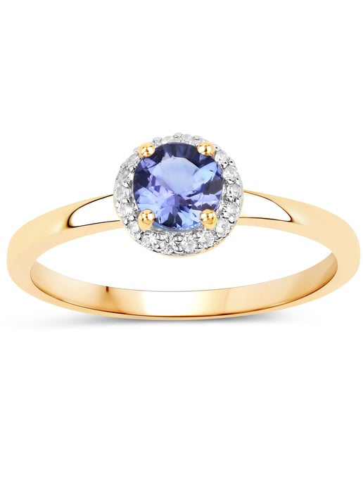 Vira Jewels Ring 925-Sterling Silber vergoldet Glänzend Tansanit violett - Image 1