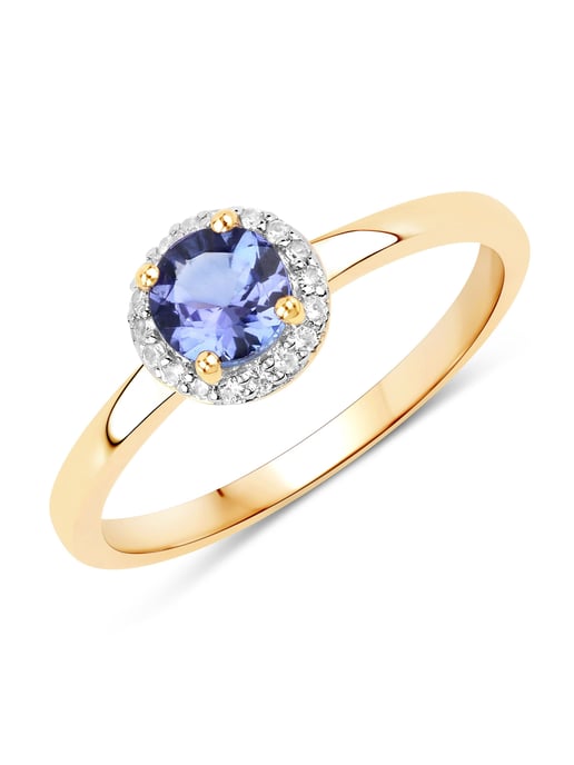 Vira Jewels Ring 925-Sterling Silber vergoldet Glänzend Tansanit violett - Image 2