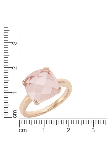 Jamelli Ring Silber 925 rosé-vergoldet mit echtem Rosenquarz 12mm - Image 4