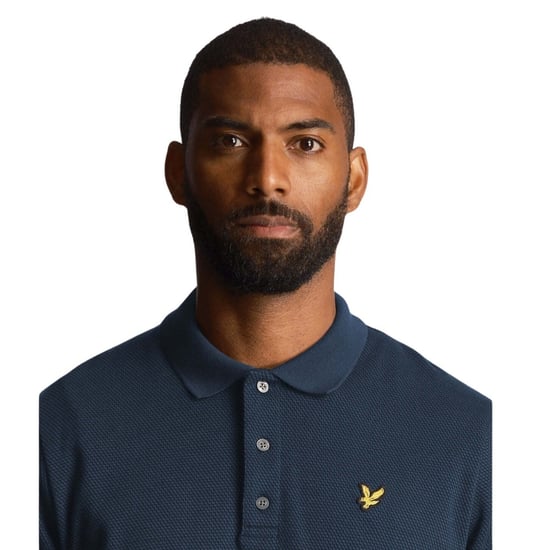 Lyle &amp; Scott - Poloshirt „muddy Navy" In Ton-in-ton-textur - Image 4