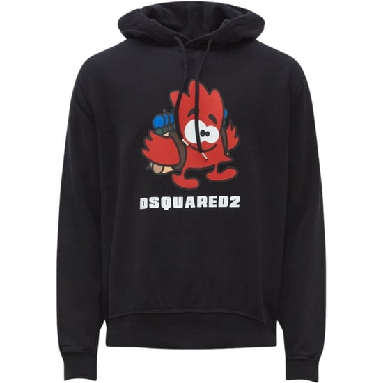 Dsquared2 - Schwarzer Hoodie Mit Ahornblatt-logo Im Freien - Image 1