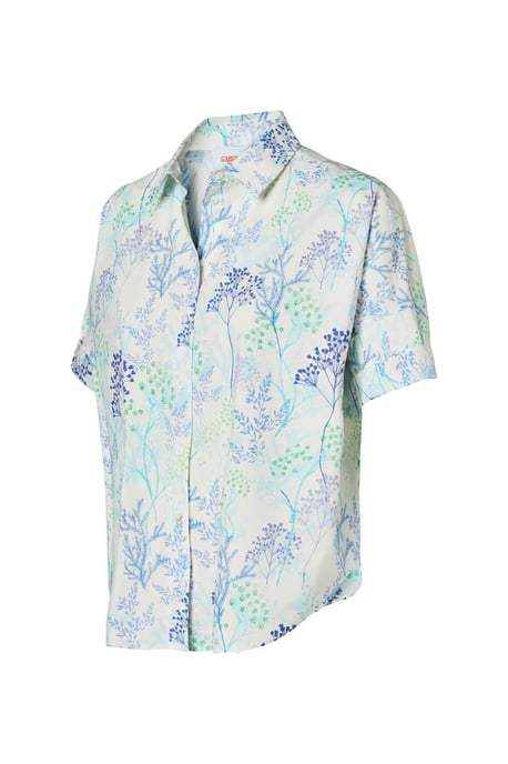 Caroline Tensen Leeds Print Bluse Weiß / Navy - Image 4