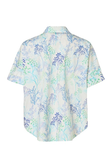 Caroline Tensen Leeds Print Bluse Weiß / Navy - Image 5